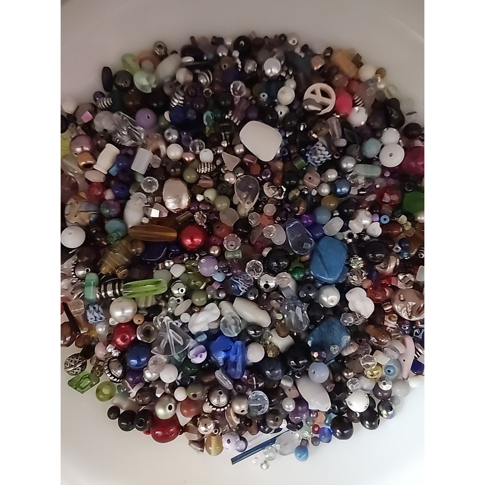 Happy Beads Bead Mix One Pound Mix Lot 1mm To 20mm Childs Play To Fancy #133